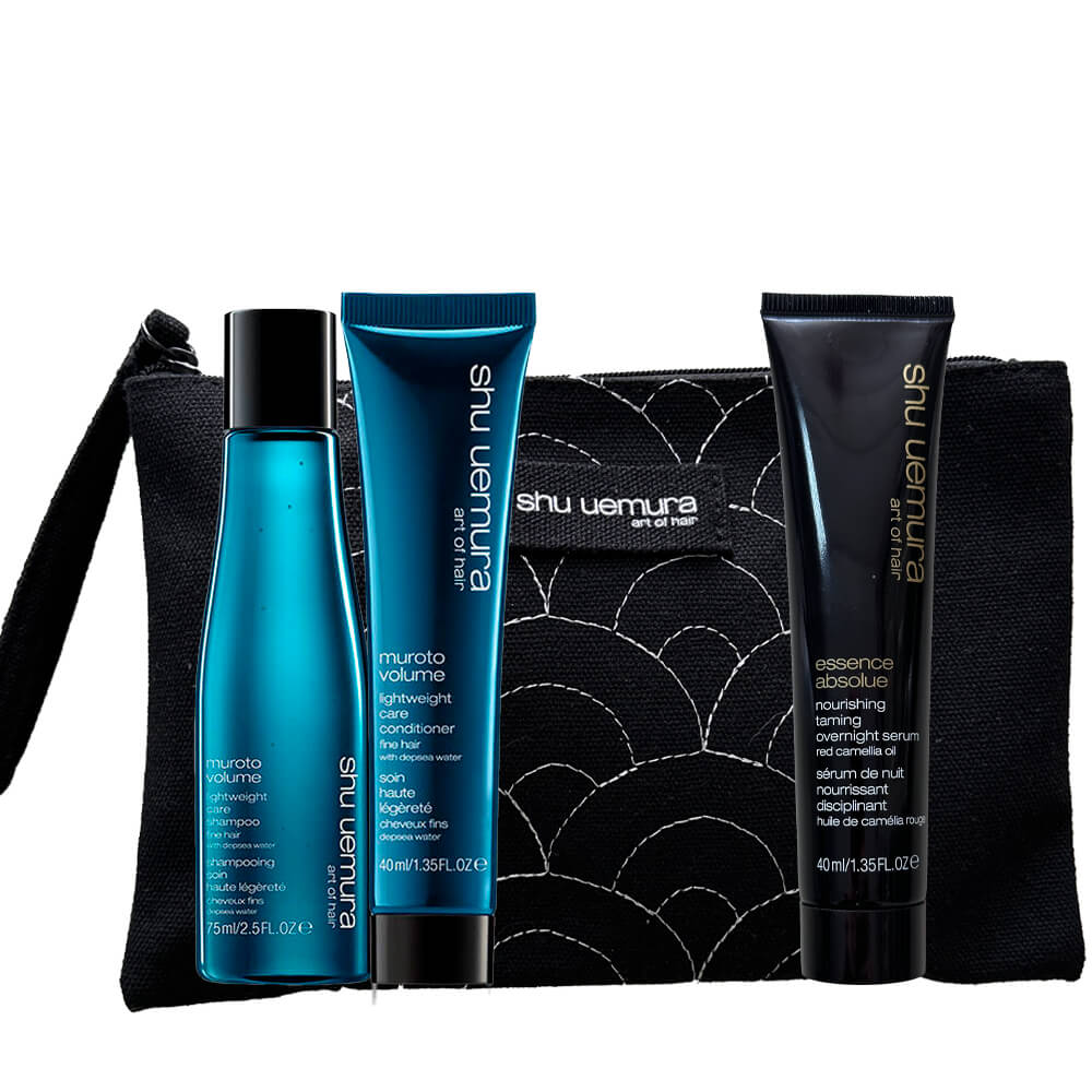 Shu Uemura Muroto Volume Travel Kit With Essence Absolue Overnight Serum